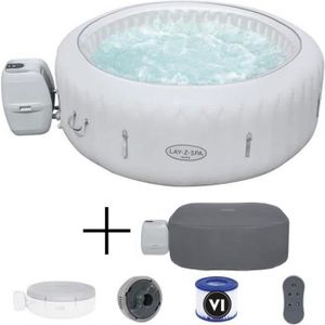 SPA COMPLET - KIT SPA Spa gonflable avec Lumières LED BESTWAY- Lay-Z-Spa