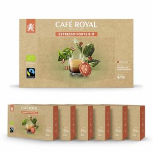 CAFÉ CAPSULE 300 Capsules Compatibles NESPRESSO PRO® - CAFÉ ESPRESSO FORTE BIO - Dosettes by Café Royal®