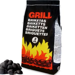 CHARBON DE BOIS Briquettes de charbon de bois 27kg 9x3kg charbon de bois briquette bois pour barbecue BBQ braises durable grill briquets brikets