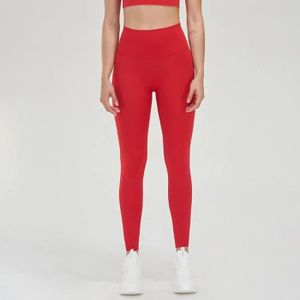 PANTALON DE SPORT Pantalon de sport,TRY TO BN Leggings de Fitness pour femmes,pantalon de Yoga,sensation de nu,taille haute- Red[A784669]