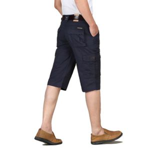 PANTACOURT Cargo pantacourt homme multi-poches de Marque shorts hommes militaires de sport décontracté-Bleu