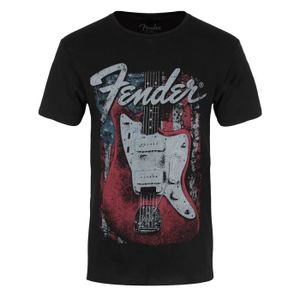 T-SHIRT Fender T-Shirt Distressed Guitar Homme Noir