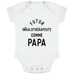 BODY body bébé | Cadeau imprimé en France | 100% coton | Futur inhalothérapeute comme papa
