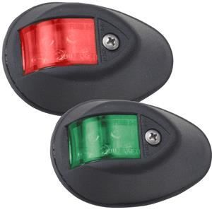 ÉCLAIRAGE SECOURS Perko LED Sidelights - Red-Green - 12V - Black Housing