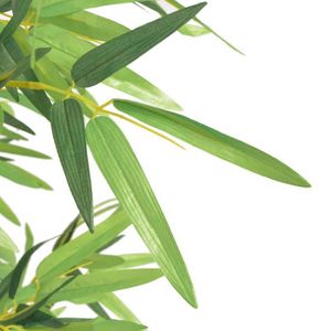 ARBRE - BUISSON Plante artificielle avec pot Bambou - Pwshymi - plastic+fer+bambou véritable - vert - Hauteur 120 cm