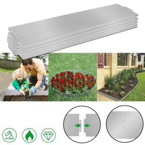 Bordures De Jardin En Acier Galvanisé - 10 Panneaux 25x100 Cm Flexible Et Résistant - Pour Massifs Et Allées - 12