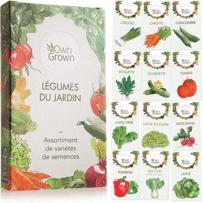 50 variétés de graines de légumes, de fruits et d'herbes pour le potager  plus de 2500 graines Facile à cultiver livraison gratuite -  France