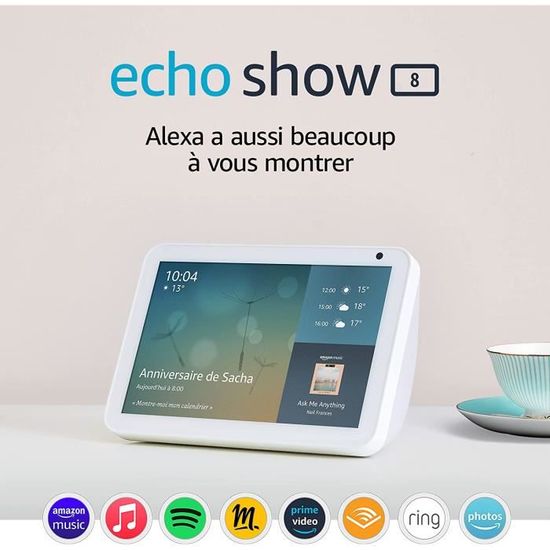Echo Show 8 : l'écran connecté intelligent avec Alexa profite de 35  % de réduction