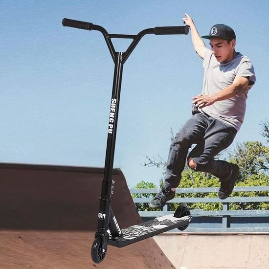 Trottinette Freestyle Yoleo - Guidon 360°, Roues 100mm, Plateau Antidérapant - Pour Figures Et Sauts