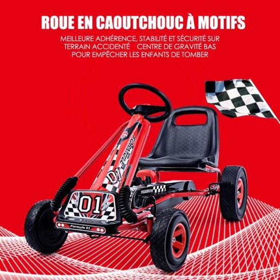 Voiture de course extérieure avec siège réglable et roues à air 4 voiture à pédales pour enfants karting - Chine Kart de Go et voiture à pédale prix