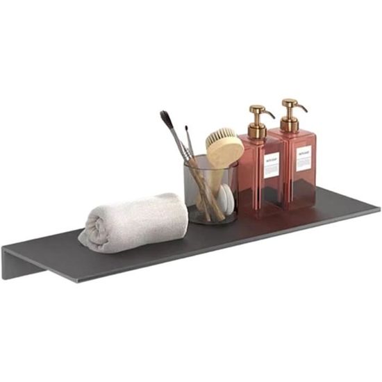 Étagère Salle De Bain WENKO Mod Noire Sans Perçage – Rangement Douche Suspendu 2 Niveaux + 4 Crochets