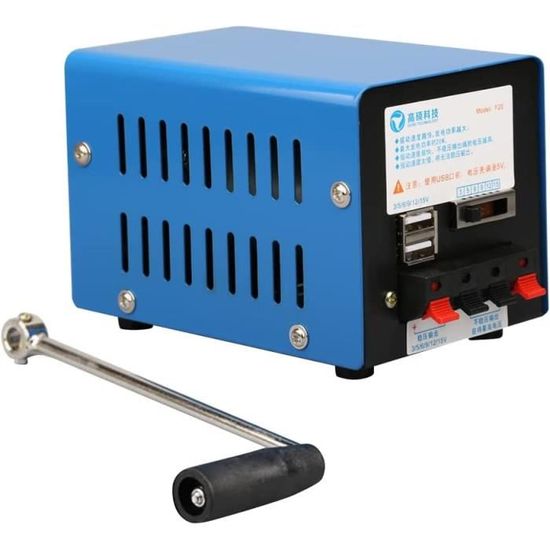 Générateur de courant 20 W - Générateur électrique miniature USB - Chargeur  portable à manivelle - Pour le camping et la survi[898] - Cdiscount  Bricolage