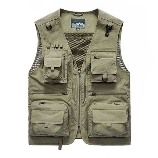 KTWOLEN Gilet de pêche à la mouche décontracté pour homme