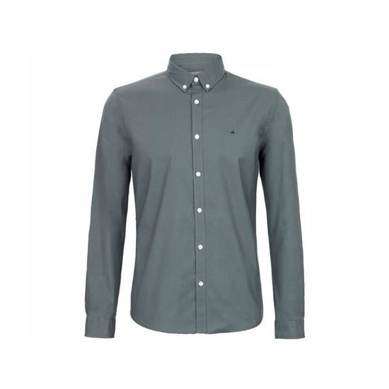 Chemise Calvin Klein homme Oxford coupe slim gris Gris - Prêt