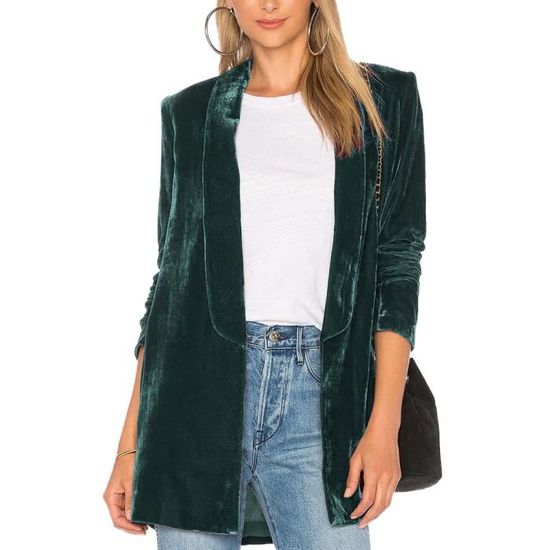Blazer Femme élégant Manches Longues - Slim Fit, Polyester, Pour Bureau, Affaires, Tenue Casual