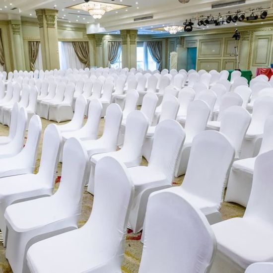 Lot De 100 Housses De Chaise En Spandex Blanc - Pour Mariage Ou événement - Élastiques Et Durables - VEVOR - Dimensions Ajustables - Décoration Chic Et Pratique !