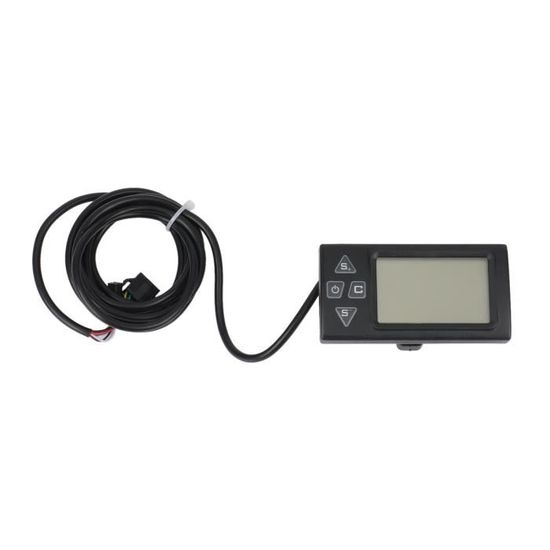 ÉCran LCD VéLo éLectrique 36V48V avec Prise SM pour Panneau de Commande de ContrôLeur BLDC de