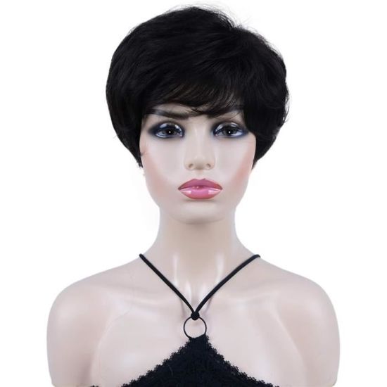 Perruque Femme Synthétique Longue Bouclée Marron Foncé Avec Frange - 71cm - Neuf Avec étiquettes