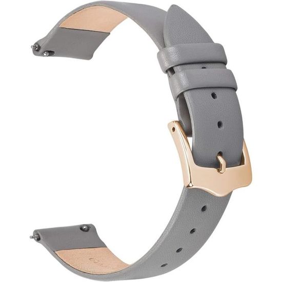 Bracelet De Montre En Cuir Fin Pour Femme - Largeurs 6mm à 16mm, Boucle Ardillon/papillon, Plusieurs Couleurs, Remplacement Facile