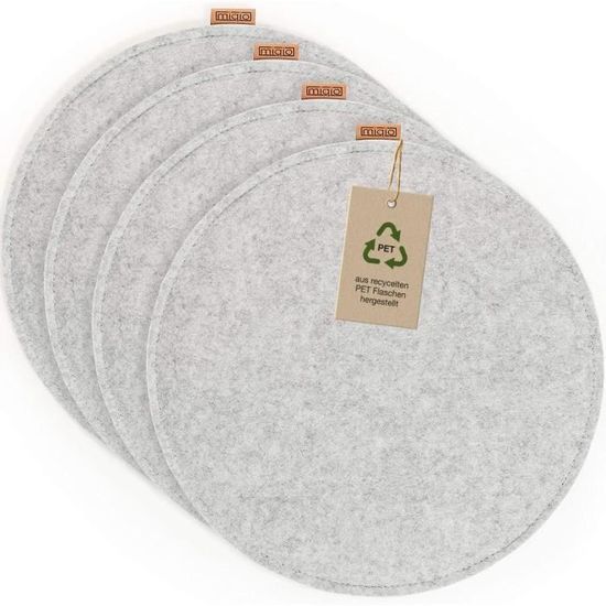 Lot De 4 Coussins De Chaise Antidérapants FlyGulls - 48x48x8cm, Tissu Imitation Lin, Attaches | Gris Foncé, Pour Salle à Manger, Cuisine, Bureau