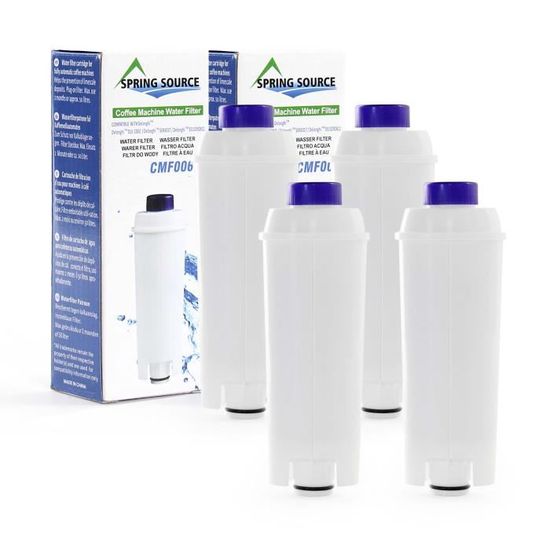 4 Filtres à Eau Rechange Pour Delonghi - Charbon Actif - 4.7x2x2.5cm - Compatible 7313285779 - Pour Machines Expresso