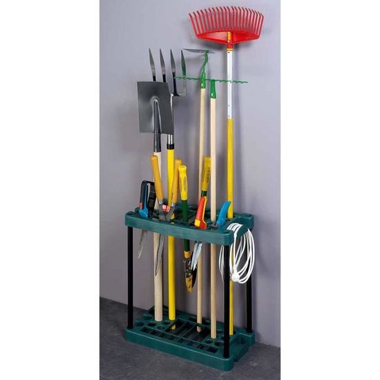 Organisateur D'Outils De Jardin 3 Niveaux Avec Roues - Rangement Garage Et Abri De Jardin