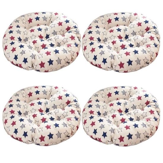 Galette Chaise 40x40 Coussin De Housse De Siège De Chaise Avec Attaches, Velours Extensible Imprim Pour Housse De Chaises De Cuisine De Salle Manger Lot De 6 Beige Galette De Chaise 40x40