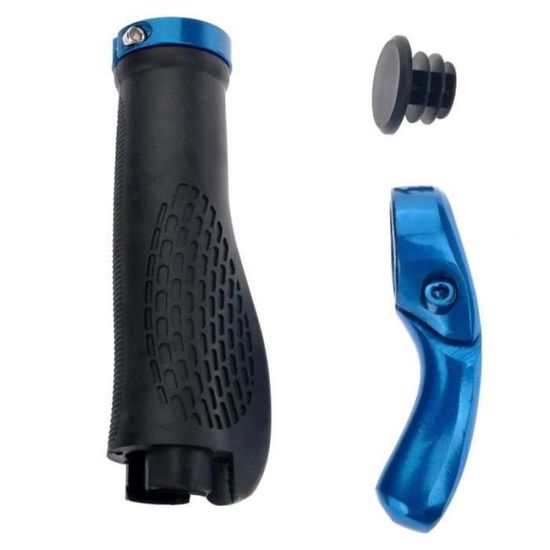 Poignées VTT Lock-On Anti-dérapantes - Alliage Aluminium - Couleur Orange - Pour Vélo Route Et VTT