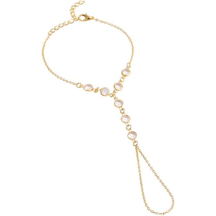 Bague Cocktail Or Jaune 14 Carats Avec Zircons Ronds - Style Grappe Dôme Pour Femme, Taille 4.75