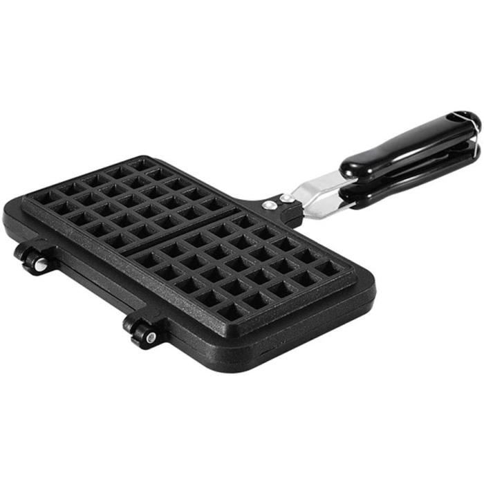 Grandiose Double Cuisinière d'Aluminium Croque Gaufrier Machine à Gaufres de Belge Waffle Maker Appareil a Gaufrette - 2 Slice