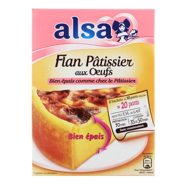 ALSA Préparation Flan pâtissier aux œufs - 2x360 g