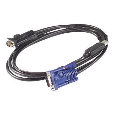 APC Câble clavier / vidéo / souris (KVM) - USB, HD-15 (VGA) pour HD-15 (VGA) - 1,83 m - Pour P/N: AP5201, AP5202, KVM1116R