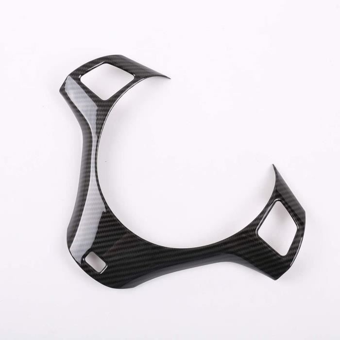 Couvercle de décoration de volant de voiture en ABS chromé de style fibre de carbone pour 1 3 série 5 portes M Sport Coupé E82 E87 E