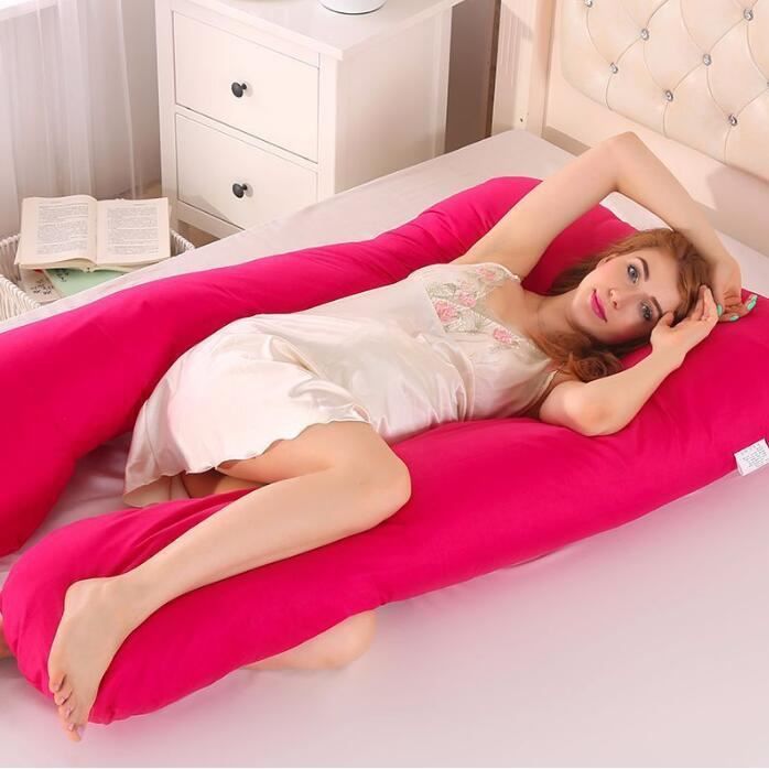 Coussin de grossesse Oreiller de maternité Coussin d'allaitement Coussin d'allaitement en Forme de U pour Le Corps Entier