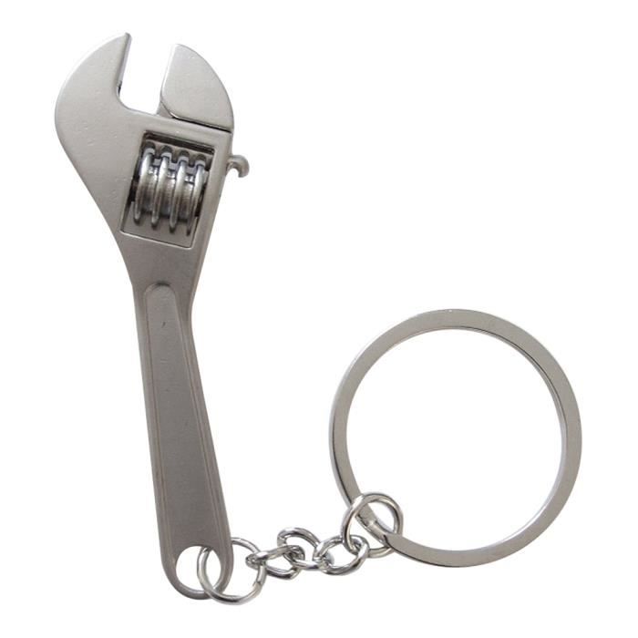 Porte-clés motif outil clé à molette, nouveauté.