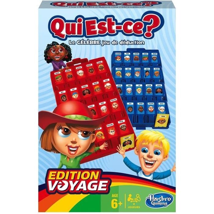 QUI EST-CE ? - Grab and Go - Jeu de devinettes classique - jeu portatif pour 2 joueurs - jeu de voyage pour enfants dès 6 ans