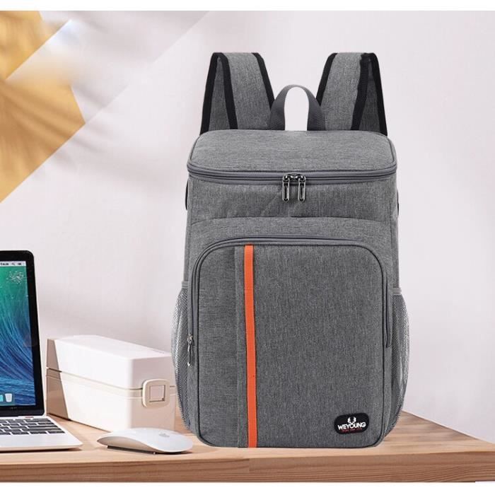 Gray B -Sac à dos de pique nique 32,8 l, isotherme pour femmes et enfants, glacière pour repas