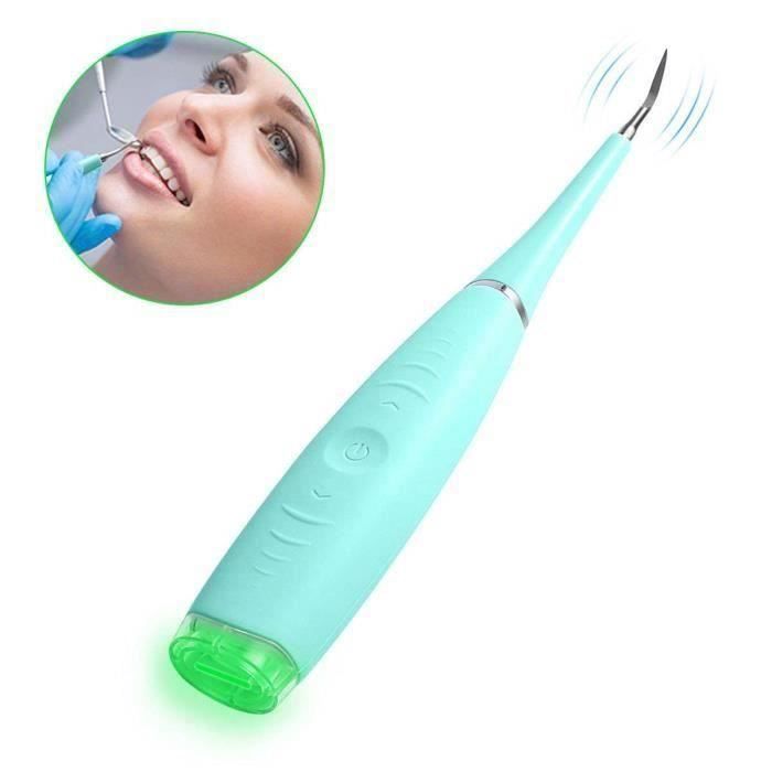 Sonique Dentaire Nettoyageur Anti-tartre Blanchiment Plaque Hygiène Dentaire Soin des Dents Électrique Rechargeable -Bleu Meg35946
