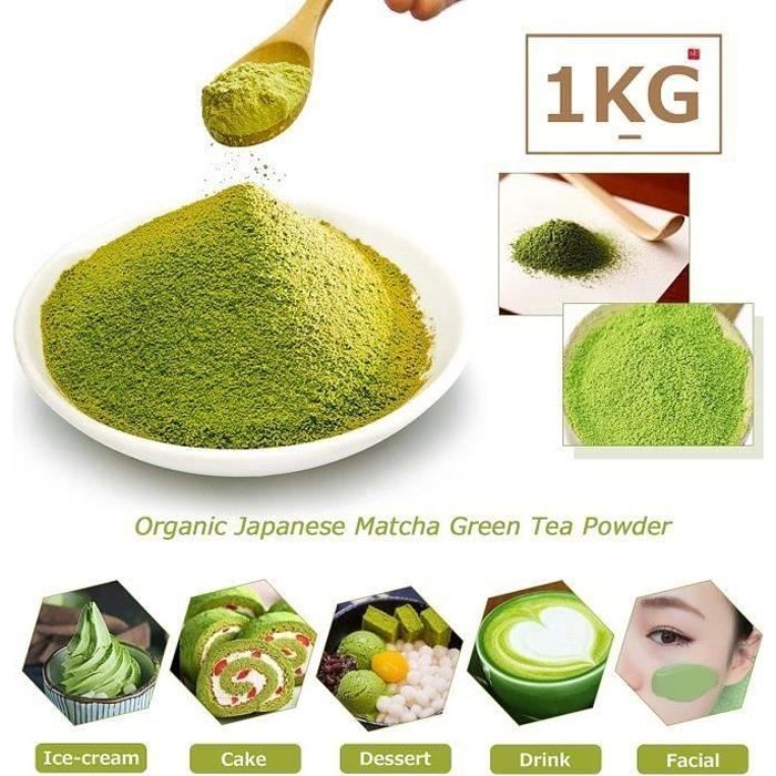 500g Poudre Thé Vert Matcha Sac Naturel Sans Additifs Boisson Café Biologique @YC