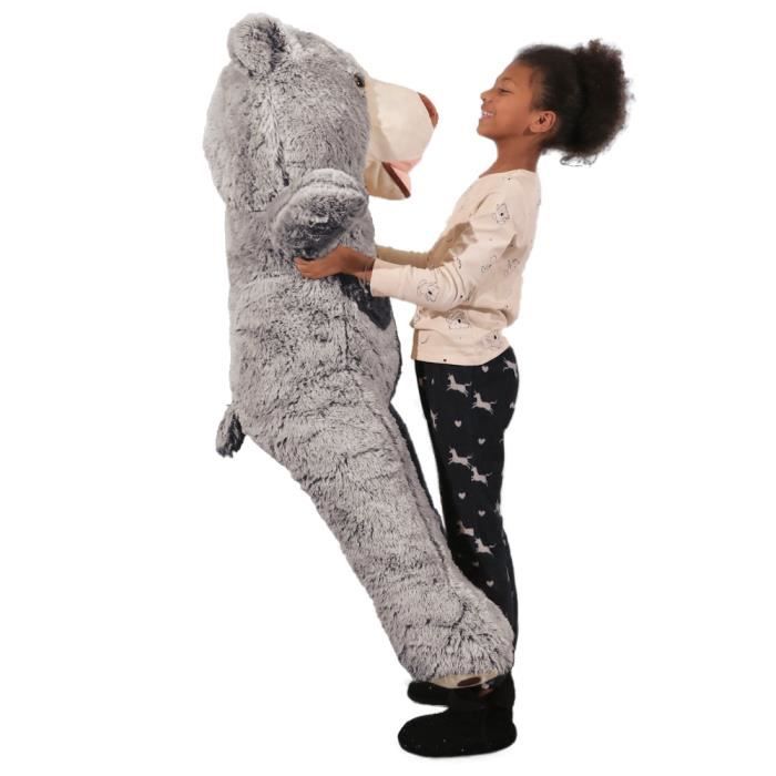 Banabear gris 130cm, Nounours géant, Ourson immense idéal pour cadeaux et anniversaires