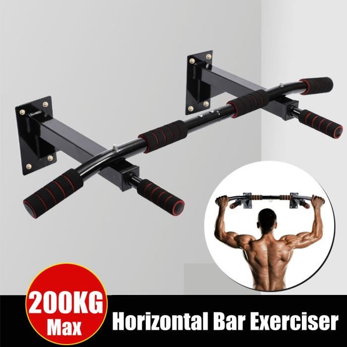 Barres de Traction Murale Barre de Fitness Fixation plafond Exercices Pull Up Bar