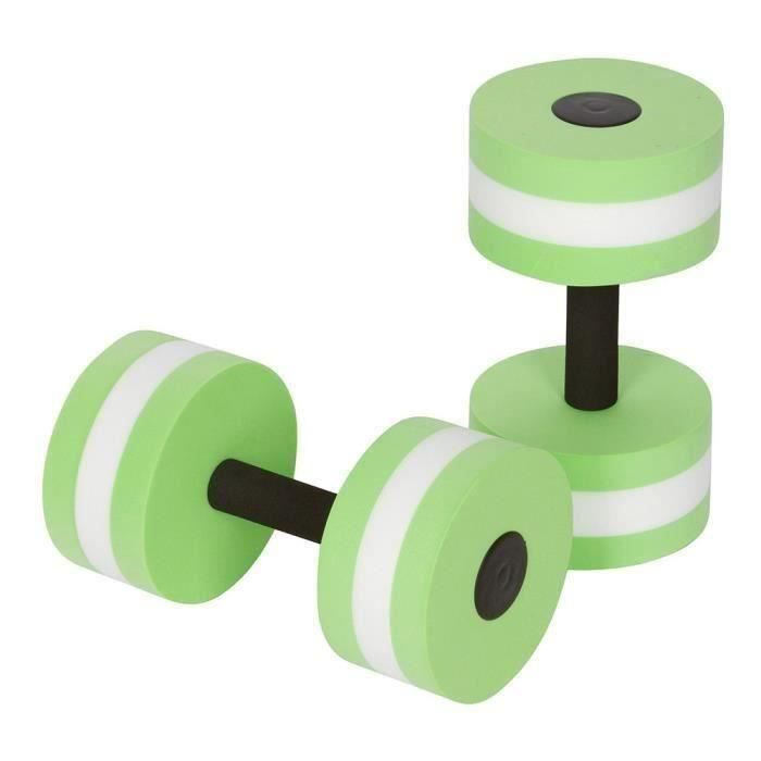 1 paire aquagym haltère aquatique EVA haltères aqua fitness piscine exercice accessoire vert