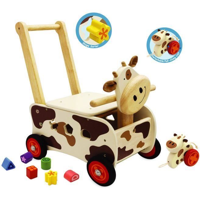 I'm Toy Chariot de marche Vache