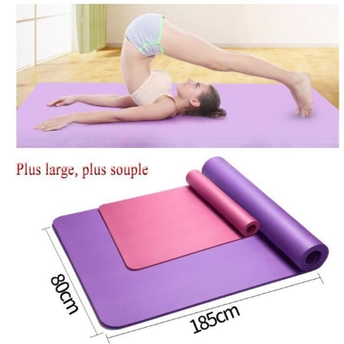 qz05733-185*80cm Tapis de yoga Large Tapis de Sol Gym Soupe pour Fitness ou Enfant Portable