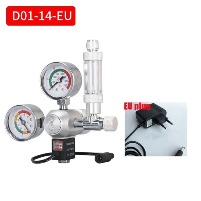 Aquarium,Régulateur de CO2 d'aquarium à monter soi même,électrovanne de compteur de bulles,système - Type D01-14-EU - CGA-320