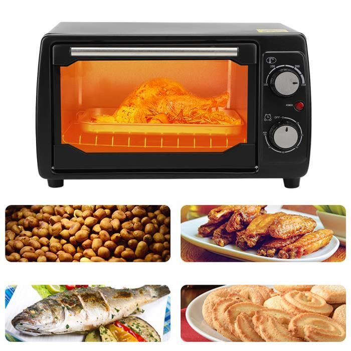 Petit Four Électrique de Bureau Multifonction 10L Machine de Cuisson Ménage Appareil de Cuisine(EU 220V ) -RAI