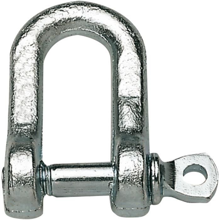 CHAPUIS - Manille droite acier zingué larg.12.5mm axe 5.5mm bl1