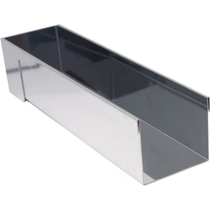 Gouttière à Bûche Carrée Démontable Inox 30 X 8 Cm