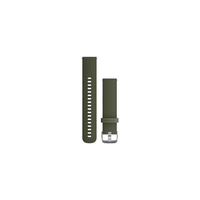 GARMIN Bracelet Vivoactive 3 - Silicone kaki - Boucle argentée