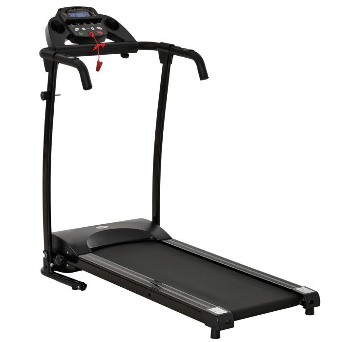 HOMCOM Tapis de course électrique pliant 440 W tapis roulant motorisé vitesse réglable 1-10 Km/H écran LCD 12 programmes prédéfinis